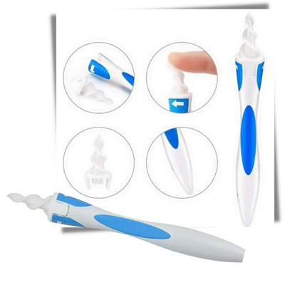 Earwax Removal Tool Silicone Spiral Tips 16 Replaceable Tips