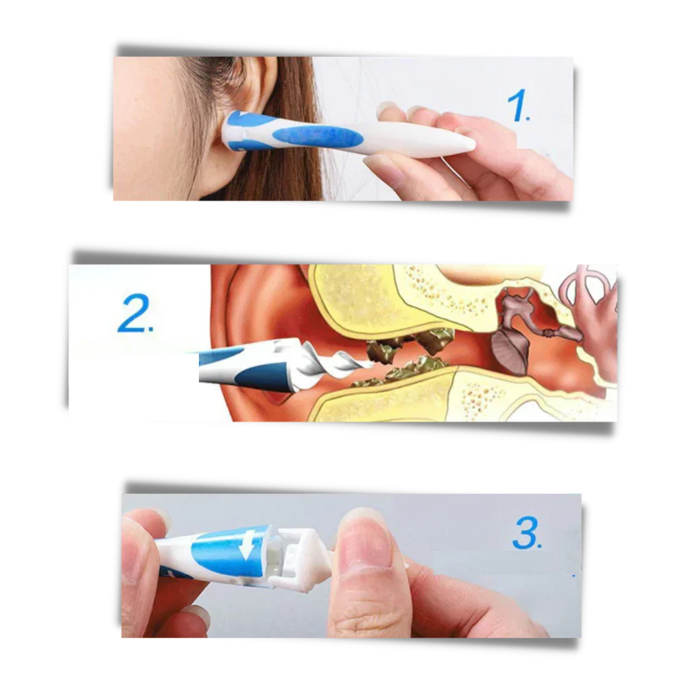 Earwax Removal Tool Silicone Spiral Tips 16 Replaceable Tips