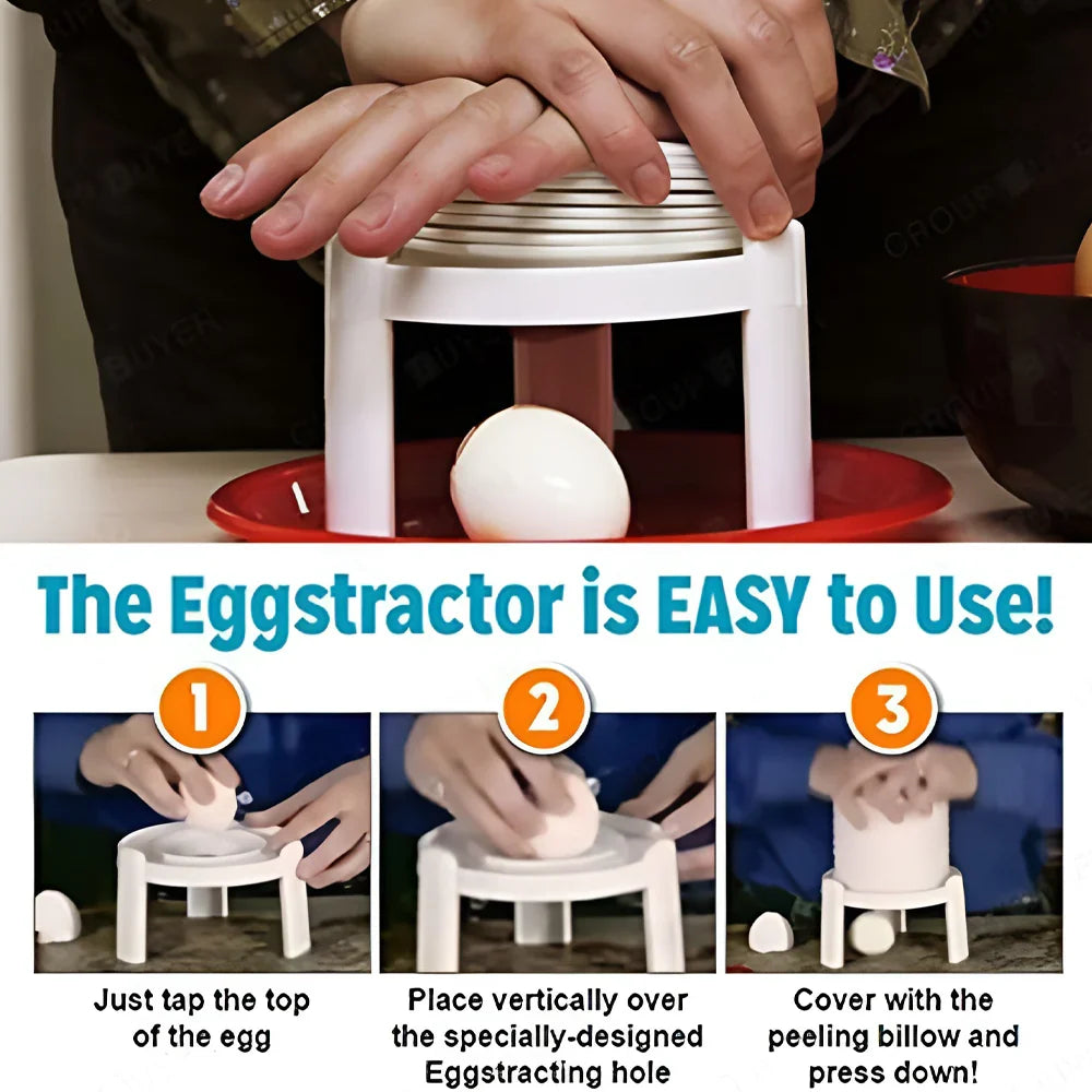 Egg Peeler Manual Press Compact & Portable