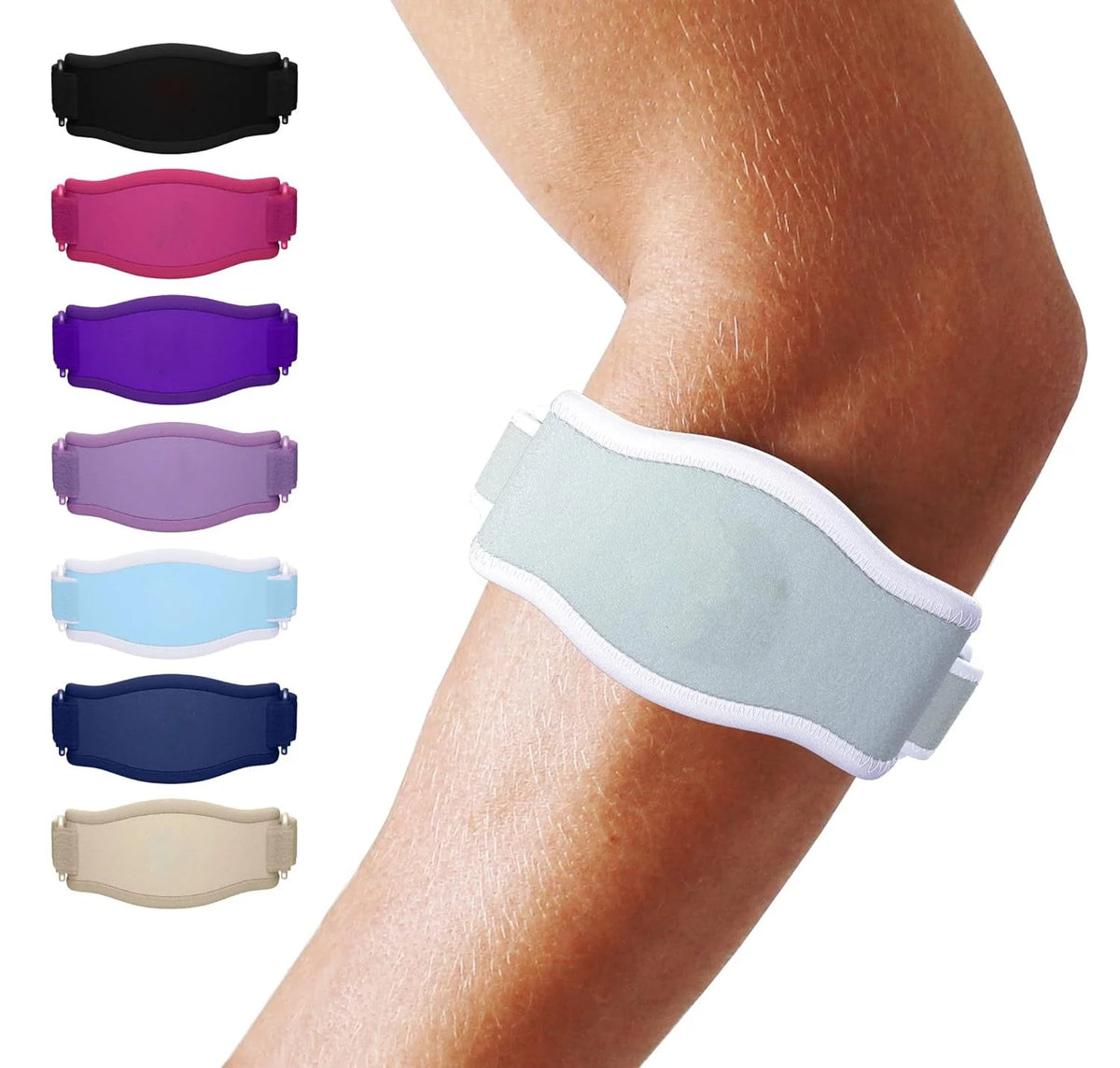 Elbow Brace Adjustable Three-Strap Moisture-Wicking Non-Slip Fit