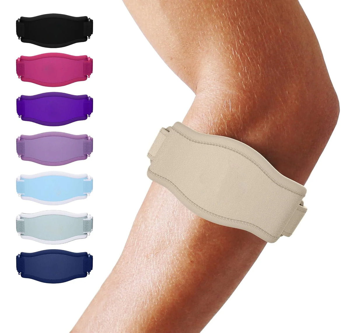 Elbow Brace Adjustable Three-Strap Moisture-Wicking Non-Slip Fit