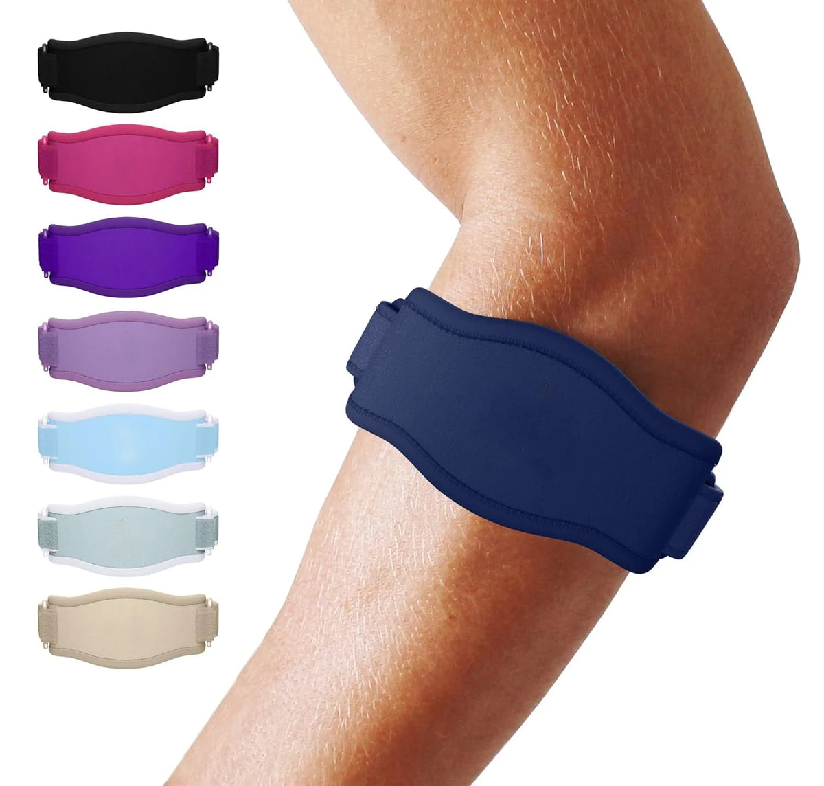 Elbow Brace Adjustable Three-Strap Moisture-Wicking Non-Slip Fit