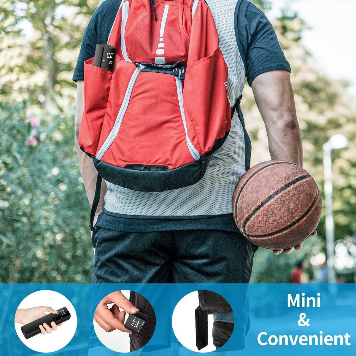 Electric Ball Pump Digital LCD Auto-Stop Rechargeable