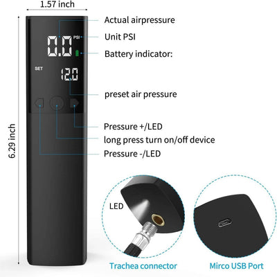 Electric Ball Pump Digital LCD Auto-Stop Rechargeable