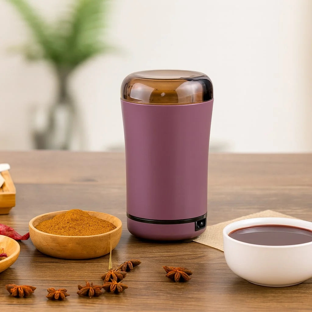 Electric Coffee Grinder One-Touch Transparent Lid