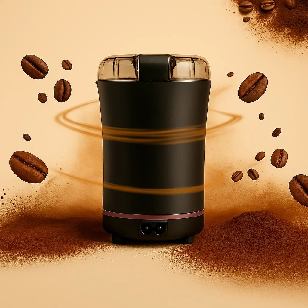 Electric Coffee Grinder One-Touch Transparent Lid