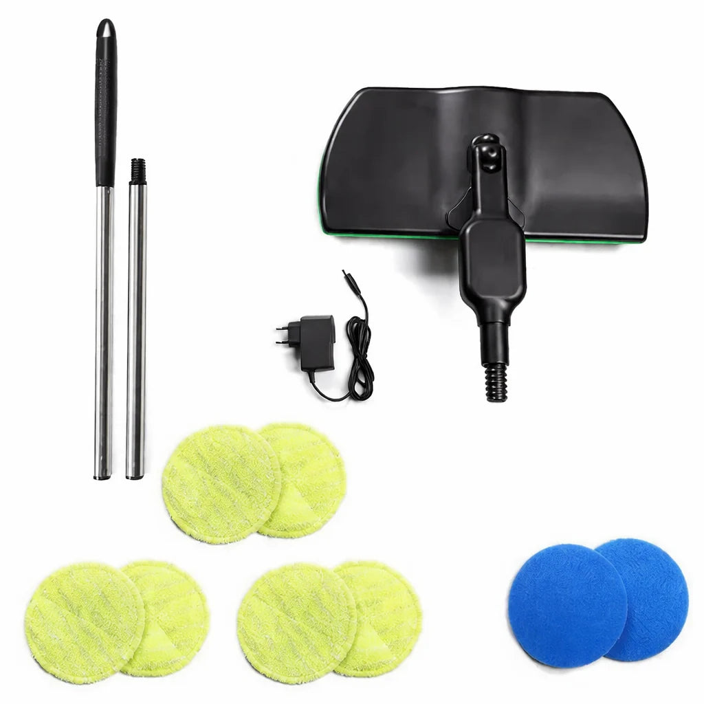 Electric Floor Mop Cordless Rotating Head Adjustable Handle
