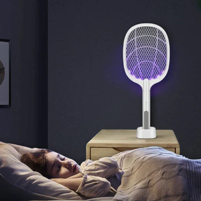 Electric Fly Swatter 2-in-1 UV Zapper USB Rechargeable