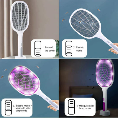 Electric Fly Swatter & UV Zapper USB Rechargeable