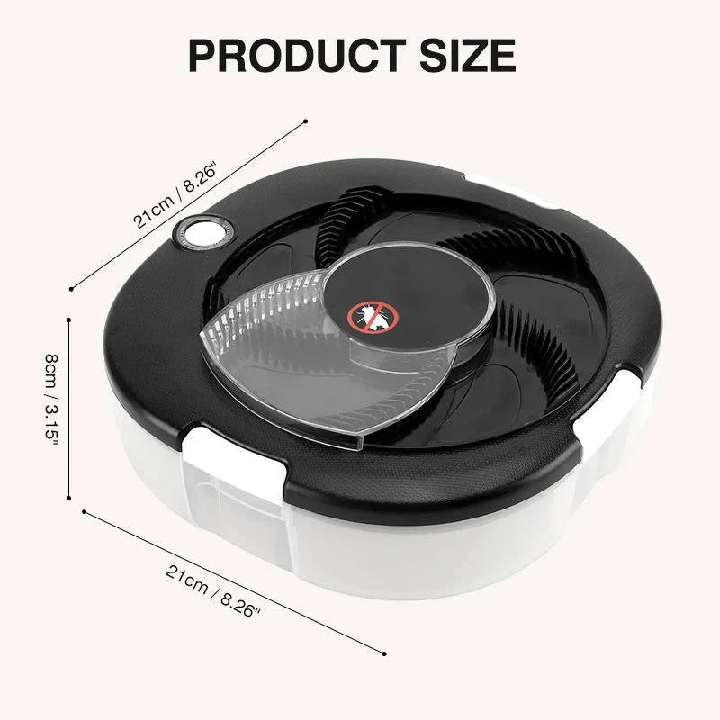 Electric Fly Trap Automatic Rotating Arm USB Rechargeable