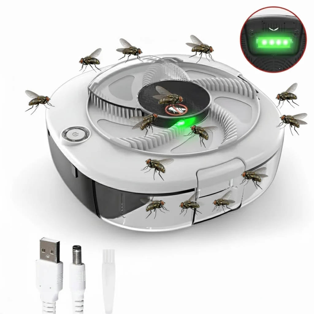 Electric Fly Trap Automatic Rotating Arm USB Rechargeable