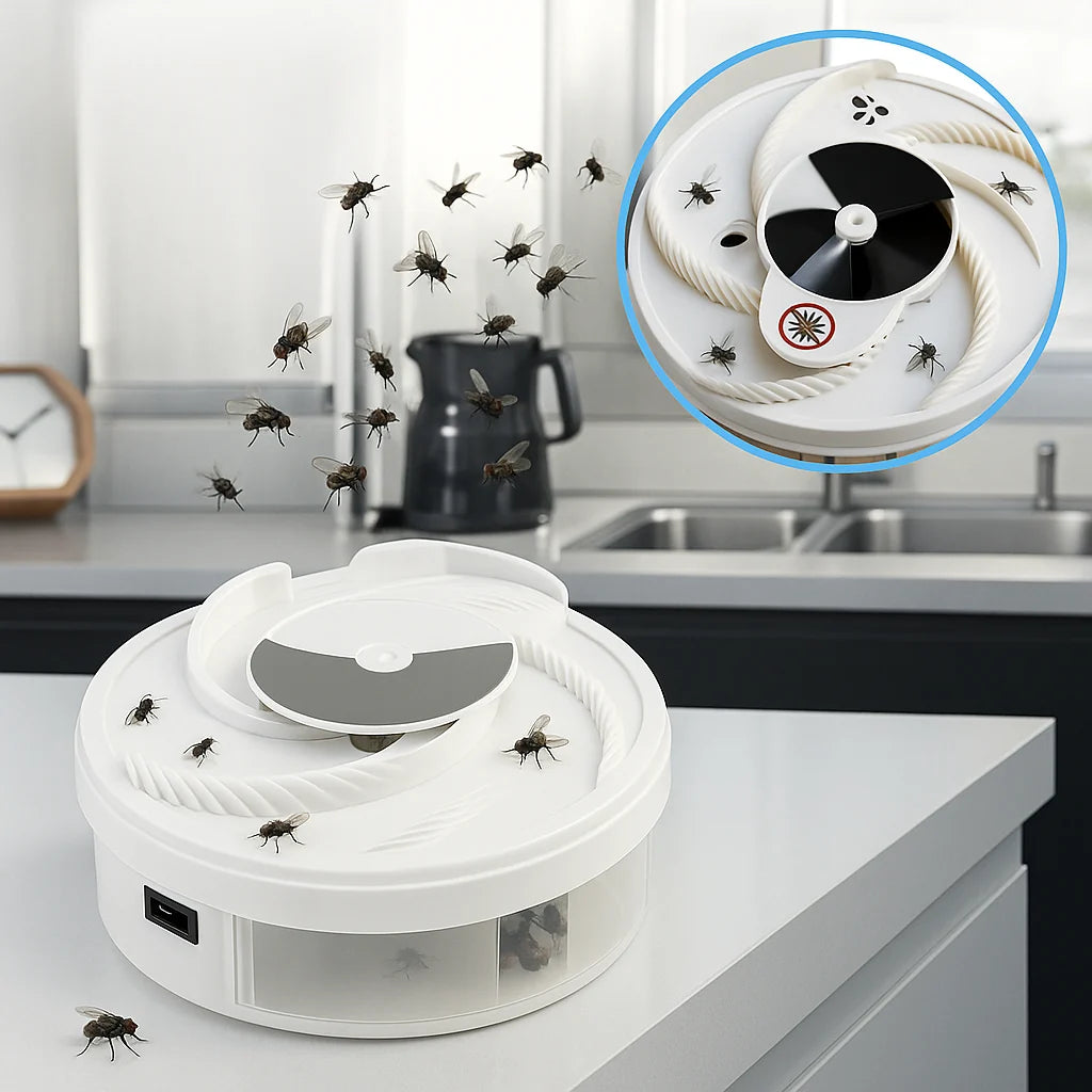 Electric Fly Trap USB Rechargeable LED Light 10-Hour Runtime