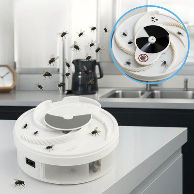 Electric Fly Trap USB Rechargeable LED Light 10-Hour Runtime