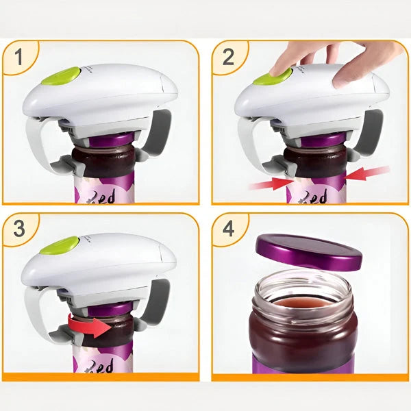 Electric Jar Opener Hands-Free Adjustable Grip