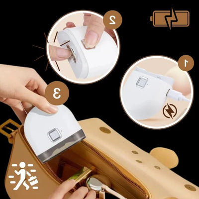 Electric Nail Clippers Automatic Grinding Dual Speed LED Light