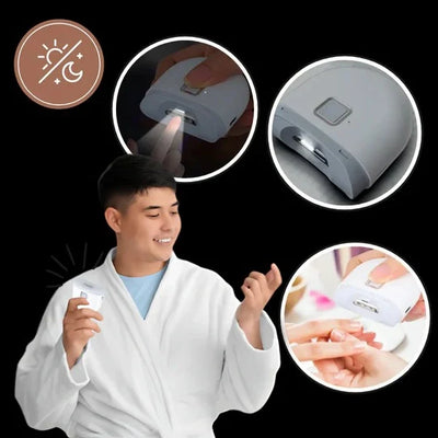 Electric Nail Clippers Automatic Grinding Dual Speed LED Light