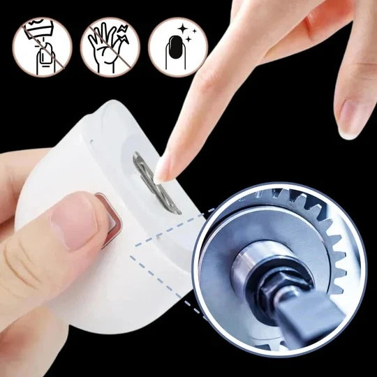 Electric Nail Clippers Automatic Grinding Dual Speed LED Light