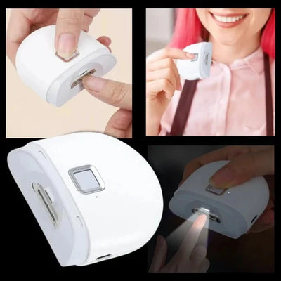Electric Nail Clippers Automatic Grinding Dual Speed LED Light