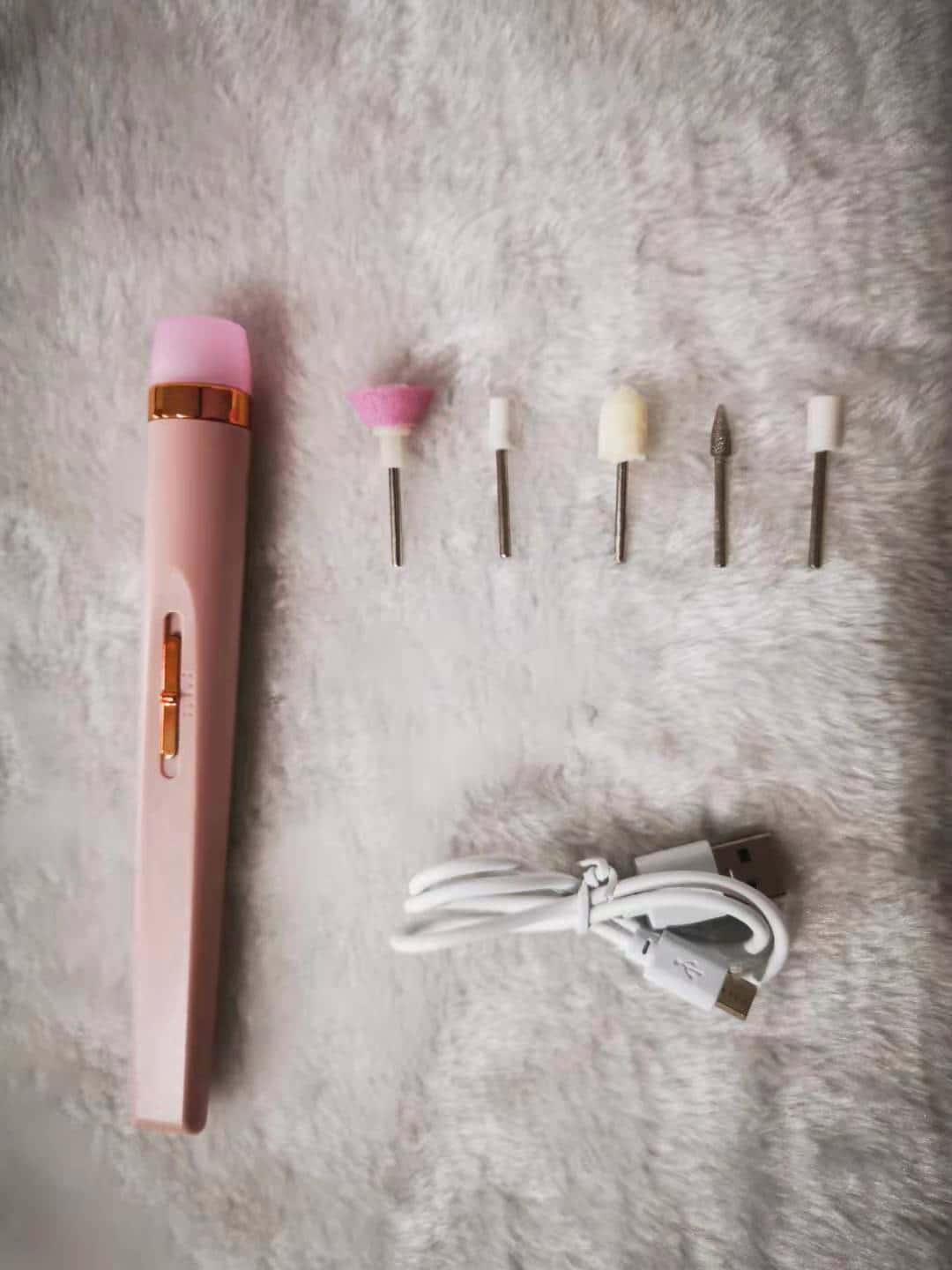 Electric Nail File Rechargeable With LED Light & 5 Bits