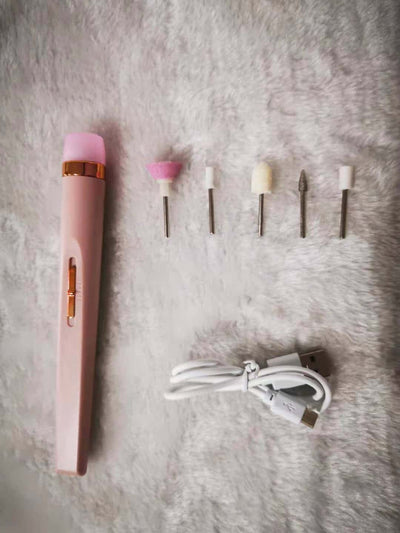 Electric Nail File Rechargeable With LED Light & 5 Bits