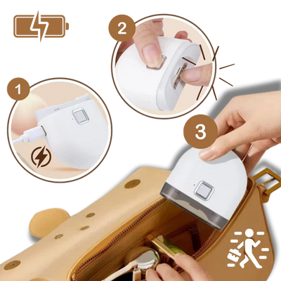 Electric Nail Trimmer Dual-Speed USB Rechargeable & Cordless