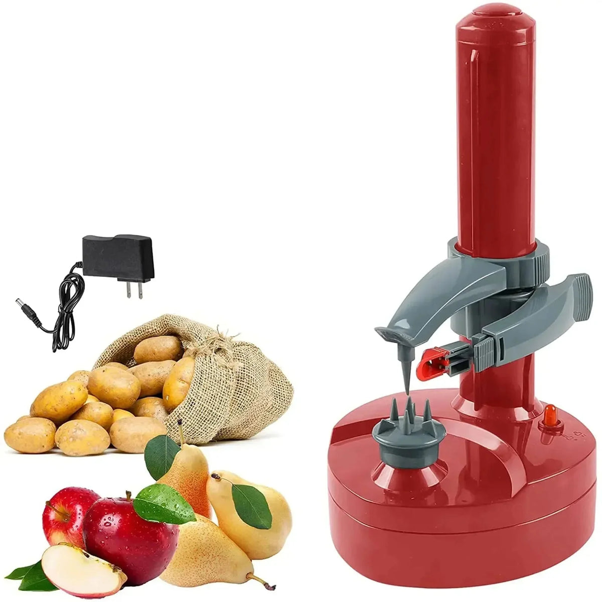 Electric Potato Peeler Adjustable Chamber Automatic Shutoff
