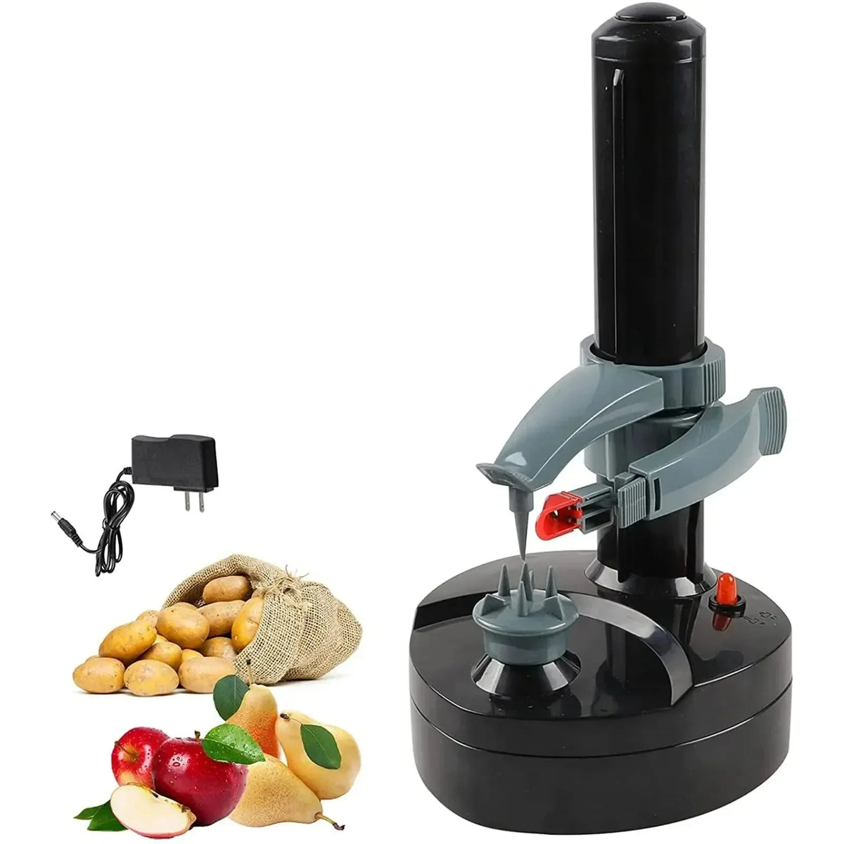 Electric Potato Peeler Adjustable Chamber Automatic Shutoff