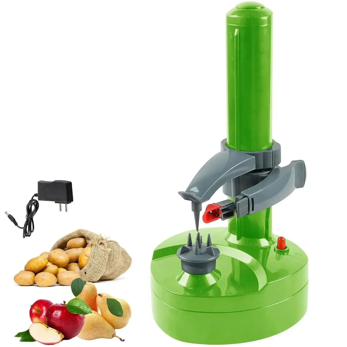 Electric Potato Peeler Adjustable Chamber Automatic Shutoff