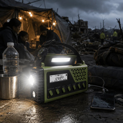 Emergency Radio Hand Crank & Solar 10,000mAh Power Bank