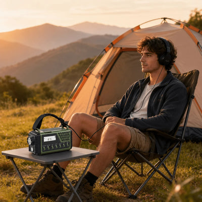 Emergency Radio Hand Crank & Solar 10,000mAh Power Bank