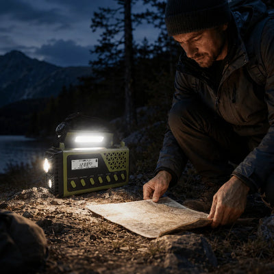 Emergency Radio Hand Crank & Solar 10,000mAh Power Bank