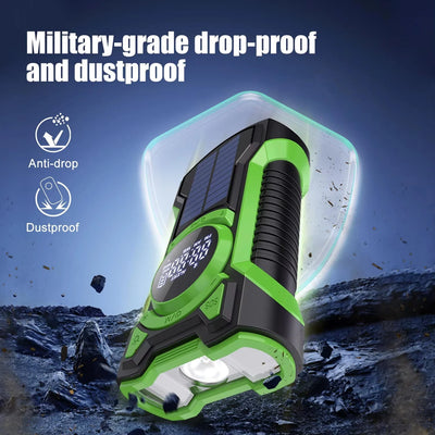 Emergency Radio Solar & Hand Crank Charging 5000mAh Power Bank