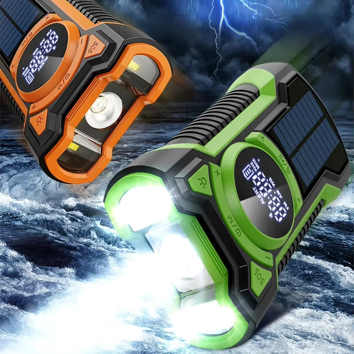 Emergency Radio Solar & Hand Crank Charging 5000mAh Power Bank