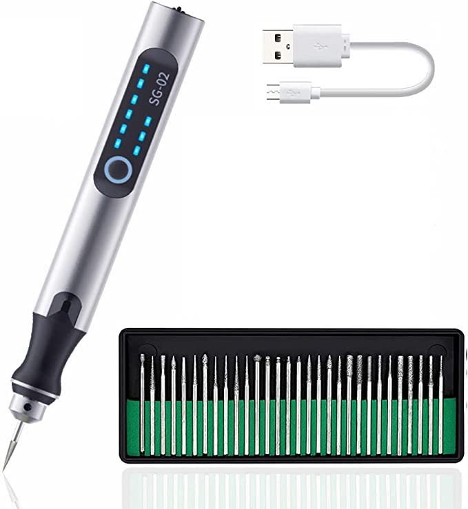 Engraving Pen Adjustable Speed USB Rechargeable Ergonomic Grip