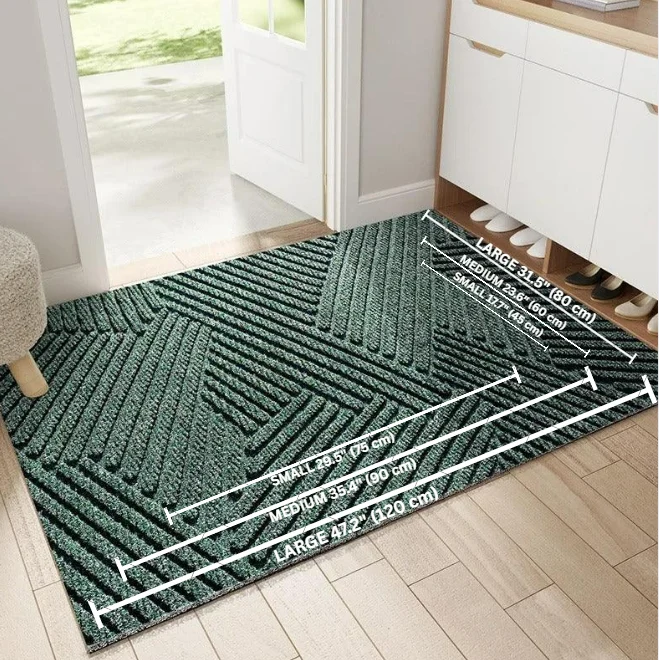Entrance Doormat Dirt-Trapping & Moisture-Absorbent Non-Slip Backing