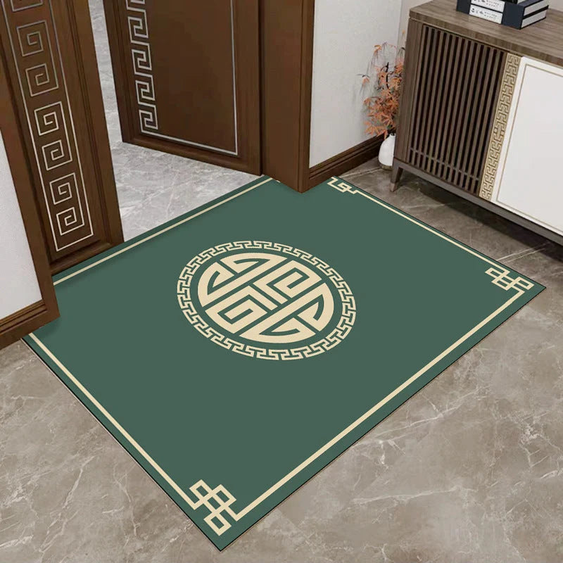Entryway Mat Floral Dirt-Trapping 31.5 x 47 Inch