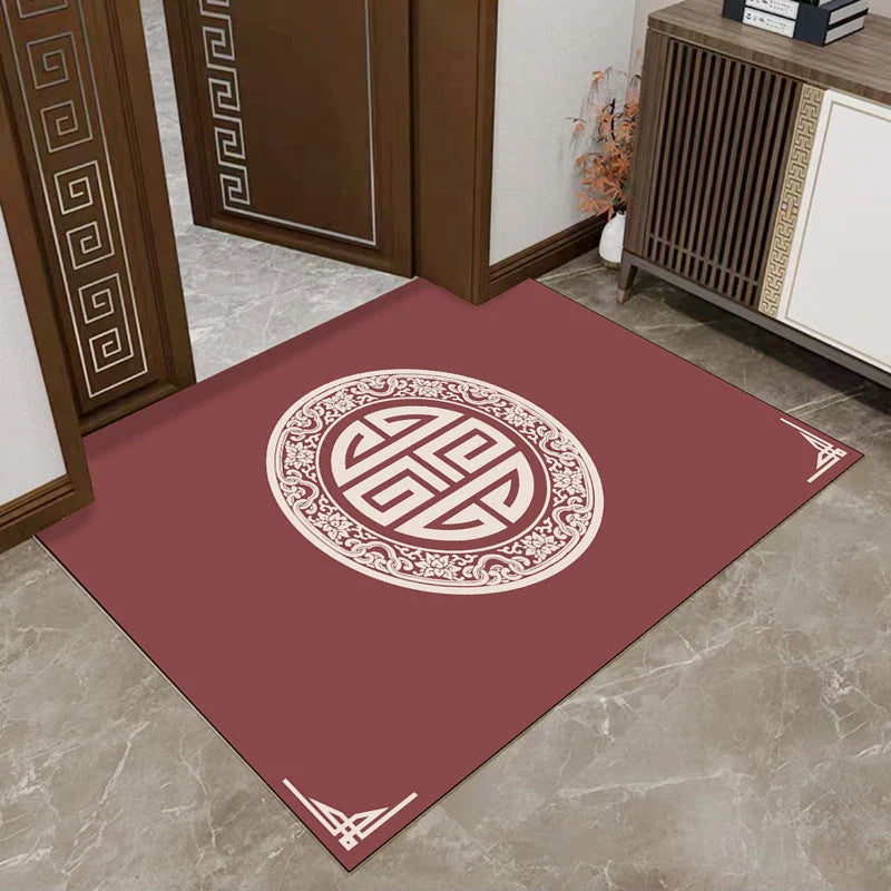 Entryway Mat Floral Dirt-Trapping 31.5 x 47 Inch