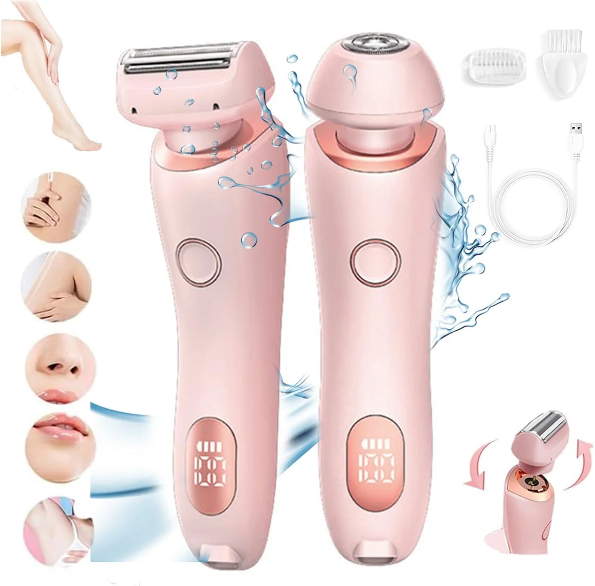 Epilator & Razor 2-in-1 Interchangeable Heads Rechargeable