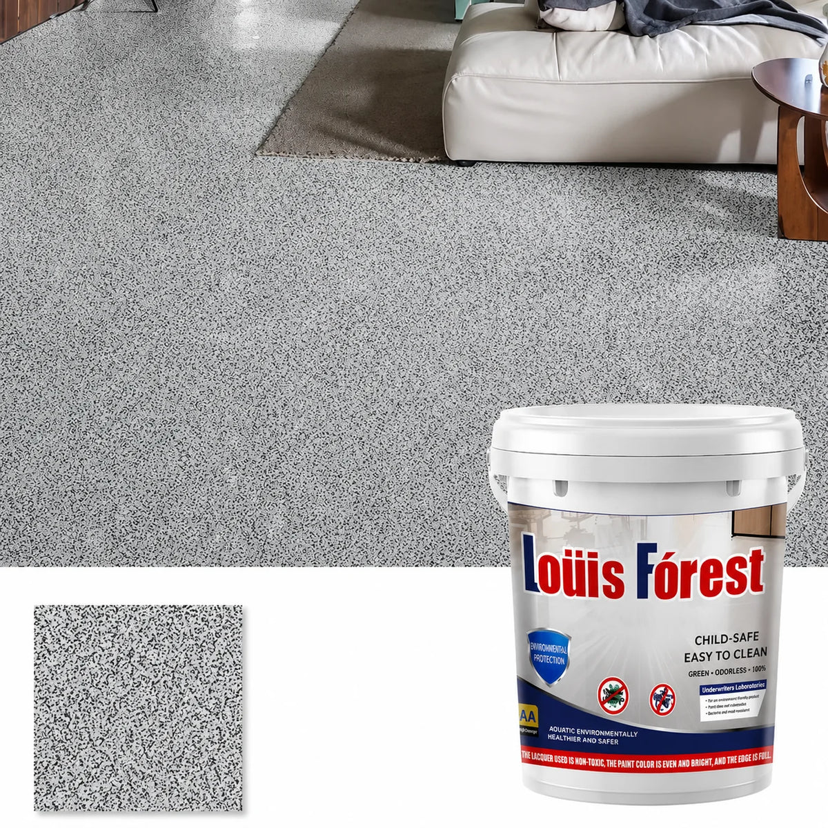 Epoxy Floor Paint Slip-Resistant & Waterproof Glossy Finish