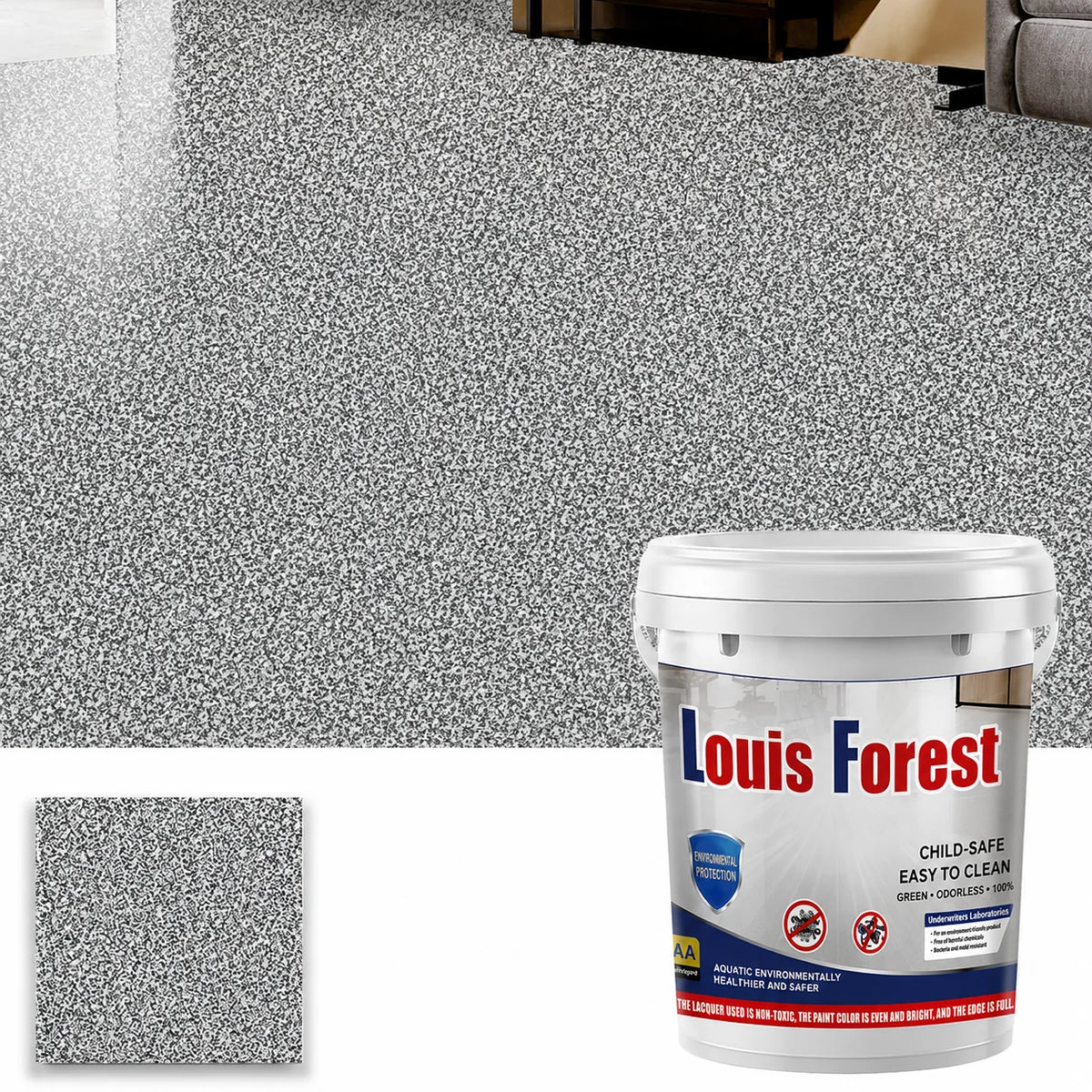 Epoxy Floor Paint Slip-Resistant & Waterproof Glossy Finish