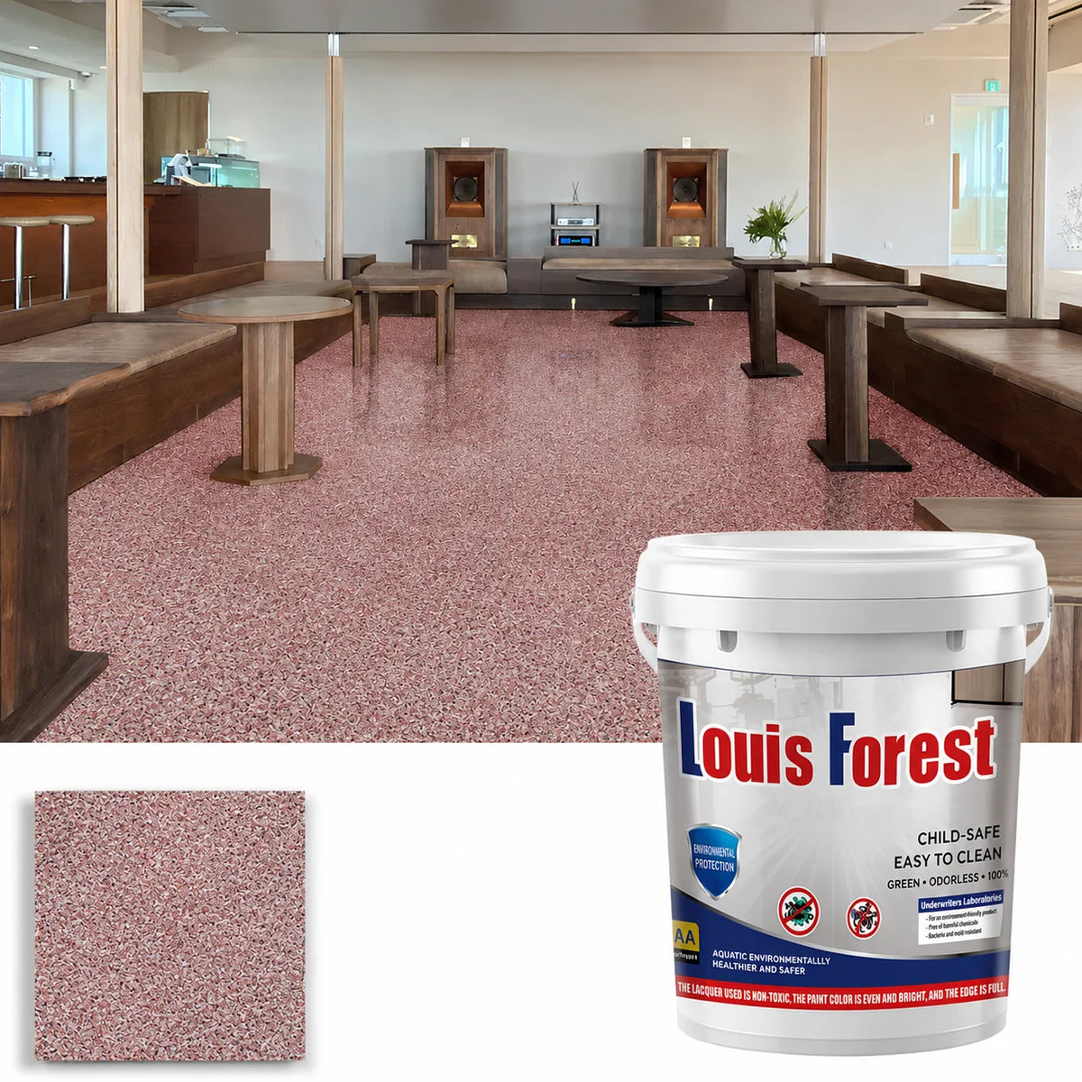 Epoxy Floor Paint Slip-Resistant & Waterproof Glossy Finish