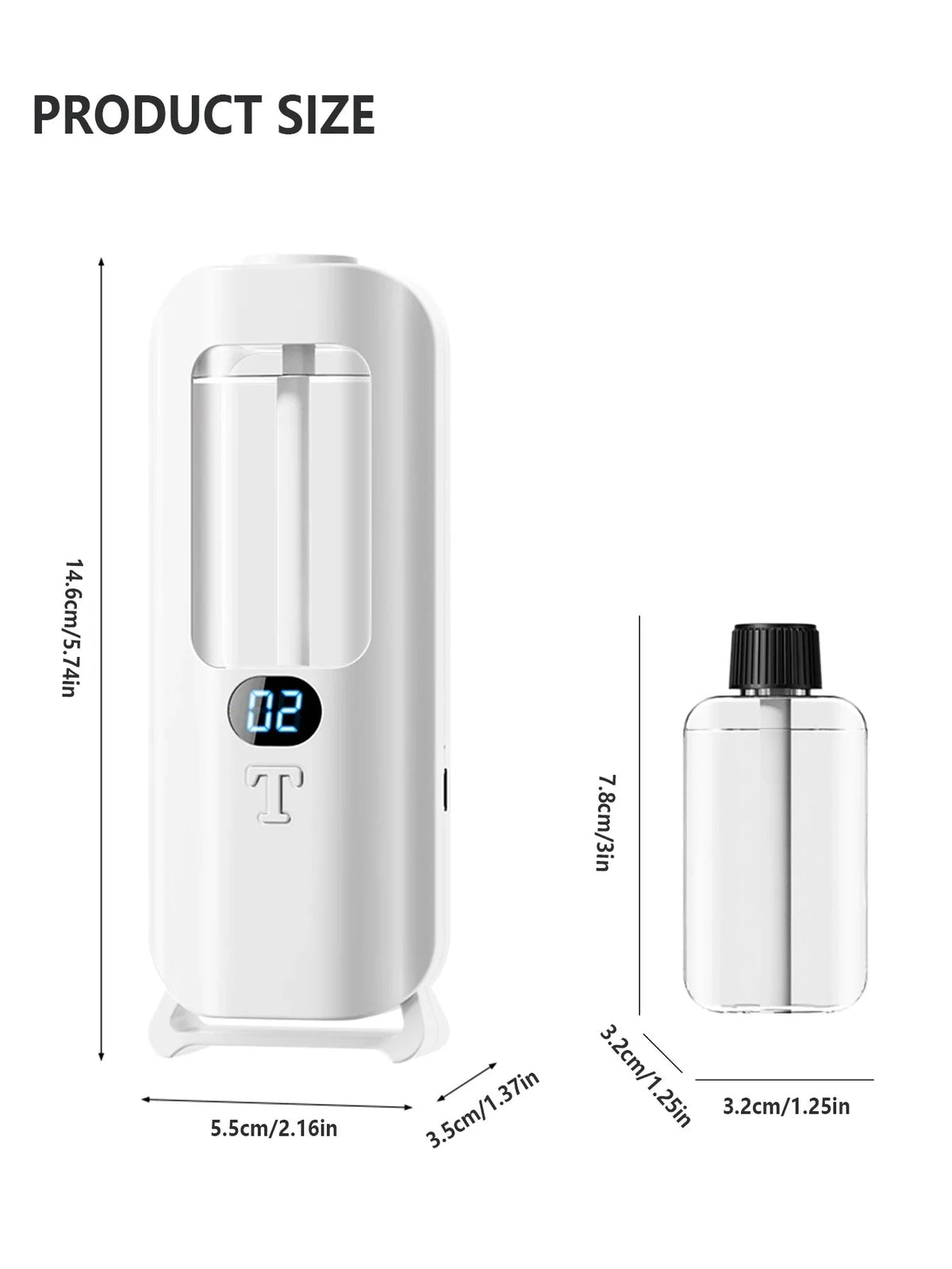 Essential Oil Diffuser Five Spray Modes Rechargeable Wall-Mountable