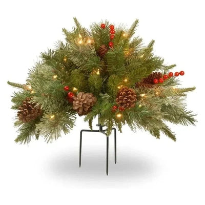 Evergreen Urn Filler Battery-Operated 35 LED Lights Automatic Timer