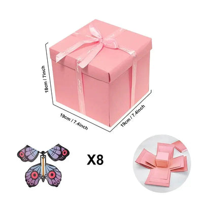 Explosion Box Gift Personalized Photo Pages & Secret Compartment