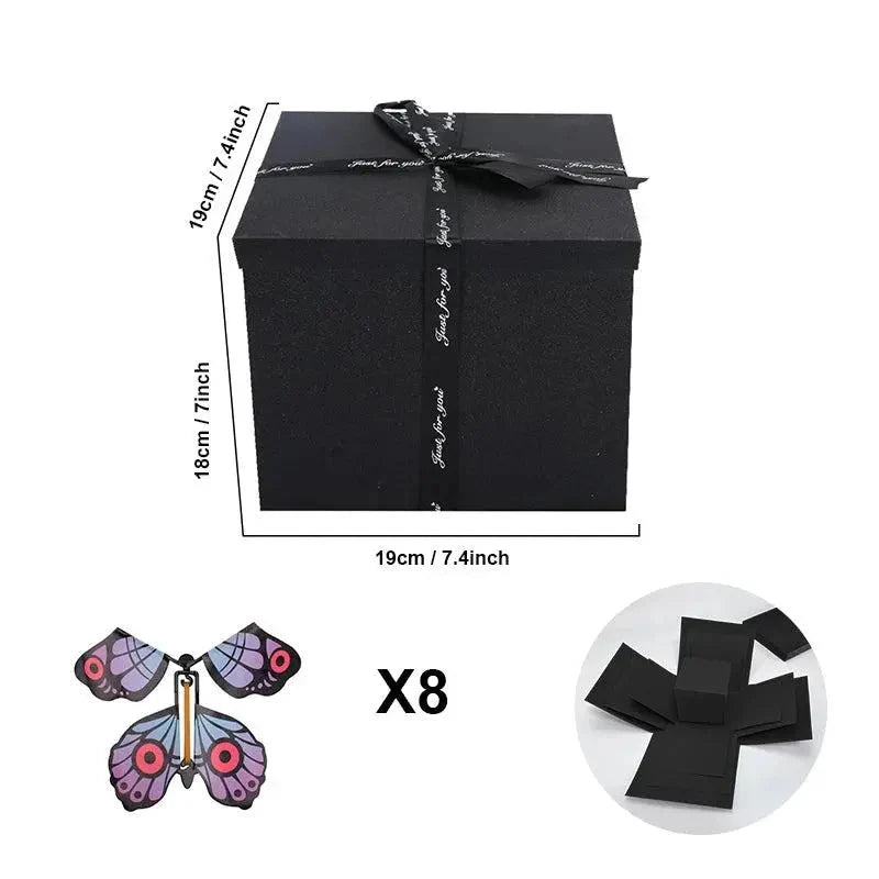 Explosion Box Gift Personalized Photo Pages & Secret Compartment