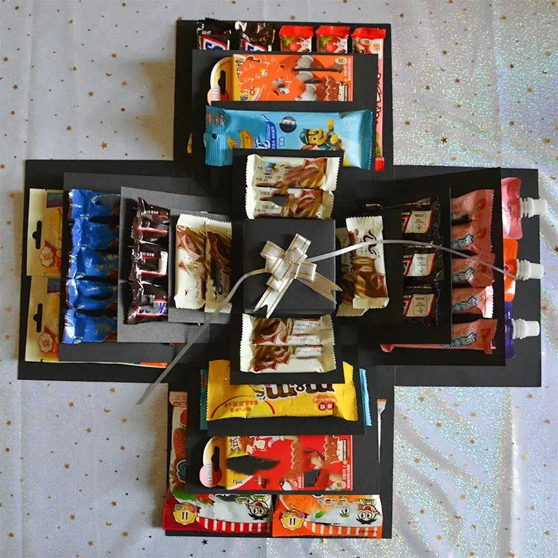 Explosion Box Gift Personalized Photo Pages & Secret Compartment