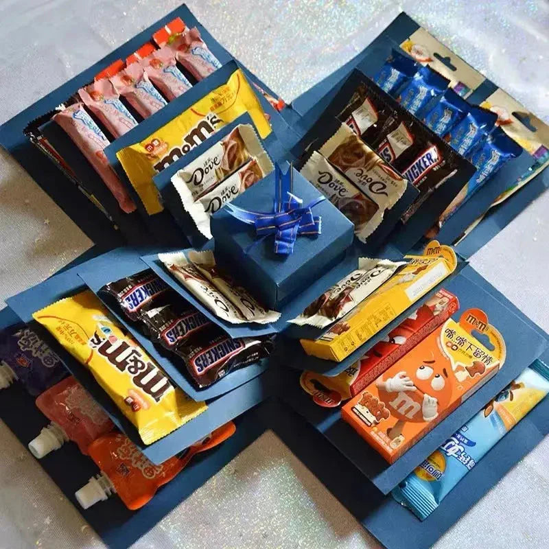 Explosion Box Gift Personalized Photo Pages & Secret Compartment
