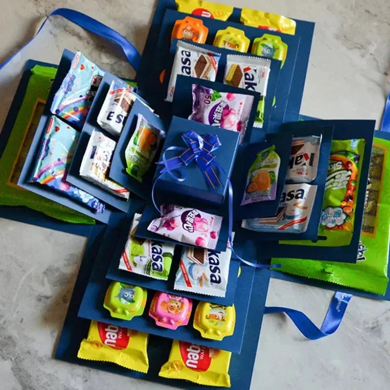 Explosion Box Gift Personalized Photo Pages & Secret Compartment