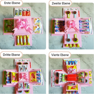Explosion Box Gift Personalized Photo Pages & Secret Compartment