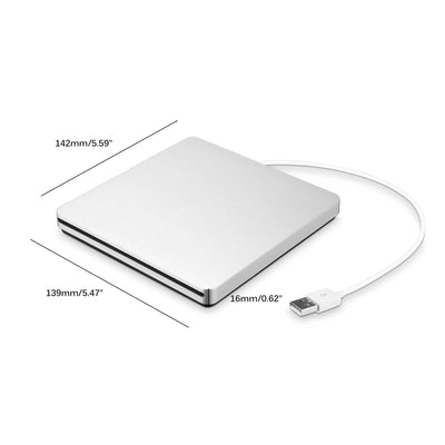 External CD/DVD Drive Slot-Loading USB-Powered Plug-And-Play